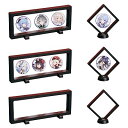 缶バッジ 収納ケース 6個セット | 58mm & 75mm 缶バッジ対応 ディスプレイケース アクリル スタンド付き