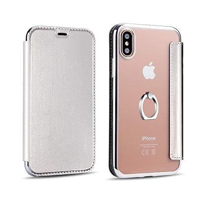 iPhone ケース 財布 指輪 のPUレザー 手帳型 リング付き スマホケース iphoneX、8、8p、7、7p、xs、xsmax、11、11pro、11promax対応 耐衝撃 擦り傷防止 アイフォン用 防塵 カバー TPU 指紋防止 超薄型