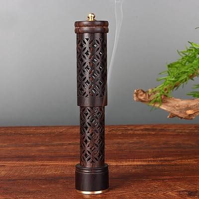 REAWOW インセンススティックホルダー 棒用香棚[灰飛び防止]棒立て集灰器を挿入木製集灰器を取り外すことができ、