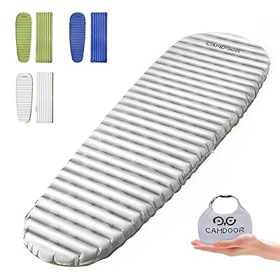 CAMDOOR 高R値6.8 インフレーターマット【4層断熱アルミシート・TPU防水・静音素材】エアーマット キャ..