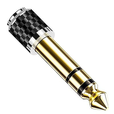 Amshn ヘッドホン変換プラグ 3.5mmステレオミニプラグ 変換 6.35mm標準ジャック 変換アダプタ メス-オ..