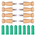 INCREWAY 8パック ねじ込み式の純木フック ウォールコートコートフック, タオルフック シェーカーペグ バスルーム用