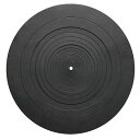 直径 300mmゴム製シリカゲルレコードプレーヤーマットターンテーブルスリップマット 超薄型 帯電防止 防振マット(12 インチ, 黒)