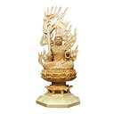 仏像 木彫り 不動明王 仏壇仏像 置物 桧木製 守り本尊 祈る 厄除け 八角台座 火炎光背 (28CM 桧木)
