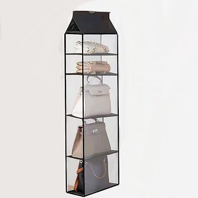 吊り下げ収納 折りたたみ バッグハンガー クローゼット バッグ収納ラック バッグ ハンガー 防塵 通気性..