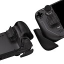 PlayVital Steam Deckに対応用グリップシールステッカー、分割デザイン滑り止めソフト六角形ダイヤモンドテクスチャ吸汗性ハンドルグリップステッカーシール【ブラック】(2)