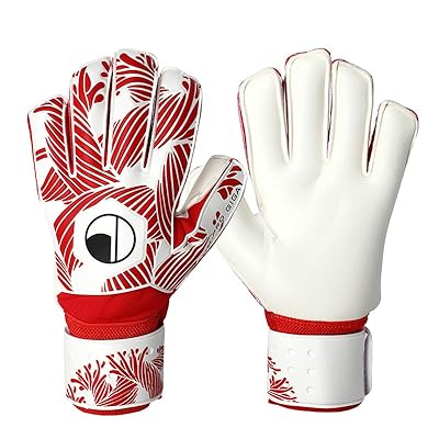 Elivo ゴールキーパーグローブ 指ガード付き 指の背面に保護パッドが付いており 掌部分には ラテックス..