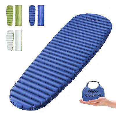 CAMDOOR 高R値6.8 インフレーターマット【4層断熱アルミシート・TPU防水・静音素材】エアーマット キャ..