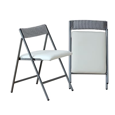 FUNROLUX ダイニングチェア 折りたたみ 2脚セット コンフォートシート クッション付き 折り畳みパイプ..