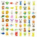 Ranvi 30PCS動物子供の消しゴム、子供のゲーム賞式典のために使われたミニパズル鉛筆消しゴム