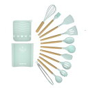 shumeifang キッチンツールセット シリコン 調理器具 13点セット フライ返し おたま トング 泡立て器 スパチュラ スプーン レードル パスタサーバ...