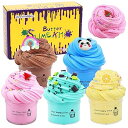 ZeweierSlime バタースライムキット 5個パック 子供の誕生日プレゼント 女の子と男の子のパーティー記念品 くっつかない スーパーソフトスラッジトイ