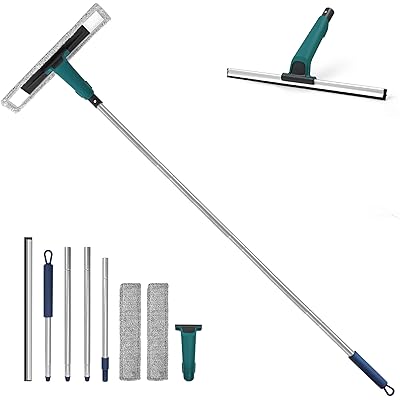 JEHONNスクイジードライワイパー153cm伸縮可能，水切りワイパー風呂ガラスワイパー鏡/窓/地面/壁/天井..
