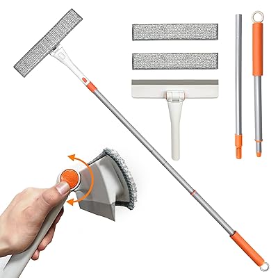 JEHONN スクイジードライワイパー120cm伸縮可能，風呂ガラスワイパー水切りワイパー鏡/壁/窓/地面/天井..