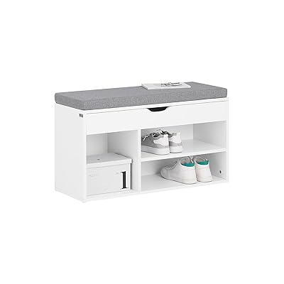 SoBuy 玄関ベンチ シューズラック 収納ベンチ スリム 下駄箱 靴箱 収納 幅80×奥行30×高さ47.5cm 小物収..