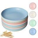 YTCYKJ 23cm 麦わら皿 プラスチック皿 食洗機対応 電子レンジ対応 プレート 丸皿 お皿 ディナープレート 割れにくい 子供 軽量 食器セット おしゃ...
