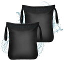 aceyoon ウェットバッグ 2枚セット 40 cm x 50 cm ダブルハンドル ジッパー付き 防水バッグ 汚れた服入れ おむつポーチ 防水 再利用可能 ...