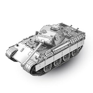 Piececool(ピースクール) 立体パズル 金属製 V号戦車パンターD型 メタリックナノパズル 3dパズル 組み立て必要 接着剤不要 難易度4つ星 中級者 大人向け コレクション 置物