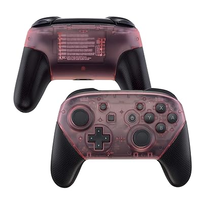 eXtremeRate プロコン switchに対応用フェースプレートとバックプレート、クリア素材のスイッチ プロコンに対応用DIY交換ハウジングケース(switch proコントローラーは含まれていません。)【チェリーピンク】 eXtremeRate プロコン switchに対応用フェースプレートとバックプレート、クリア素材のスイッチ プロコンに対応用DIY交換ハウジングケース(switch proコントローラーは含まれていません。)【チェリーピンク】