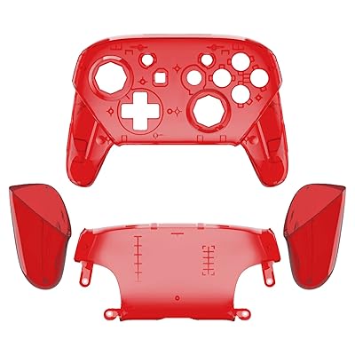 eXtremeRate プロコン switchに対応用オクタゴナルゲートスティックデザインハウジングシェル、クリア素材のswitch プロコンに対応用プロコン ケース、プロコン カスタムパー-本体は付属していません【クリアレッド】 eXtremeRate プロコン switchに対応用オクタゴナルゲートスティックデザインハウジングシェル、クリア素材のswitch プロコンに対応用プロコン ケース、プロコン カスタムパー-本体は付属していません【クリアレッド】