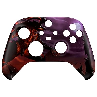 eXtremeRateのXbox Series X/S対応用カスタムフロントハウジングシェル、軽度のホラー風デザインXbox Series X/S対応とXbox Coreに対応用ソフトタッチカバーフェースプレート、コントローラーは含まれていません【ド