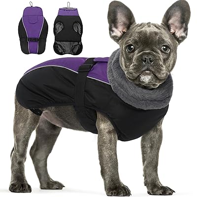 IECOii 犬服 犬 ダウンジャケット 犬用防寒コート 暖かい 袖なし タートルネック 犬 防寒ベスト 犬 服 冬 調整可能 着脱簡単 反射ストリップ 防水 ...