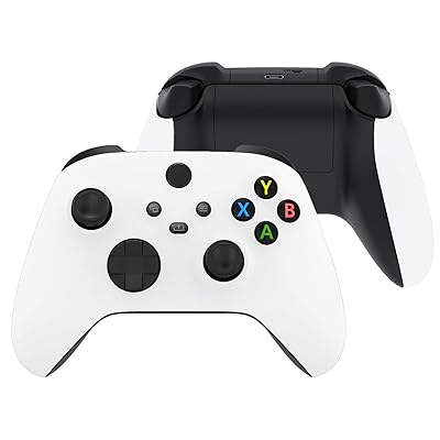 eXtremeRate xbox series X&Sコントローラー対応用サイドレールグリップシェル、xbox coreワイヤレスコントローラー対応用クリアブラック交換用パーツフロントハウジングカバーハンドルフェイスプレート-コントローラーは含まれま
