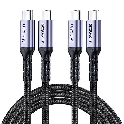 2メートルUSB 4線2パック、SUMPK 240 W USB CからUSB C線、高速40 Gbpsデータ、8 K 60 Hz、5 K 60 Hz、4 K 144 Hzディスプレイ表示PD線互換Thunderbolt 4/3、iPhone 15 P 2メートルUSB 4線2パック、SUMPK 240 W USB CからUSB C線、高速40 Gbpsデータ、8 K 60 Hz、5 K 60 Hz、4 K 144 Hzディスプレイ表示PD線互換Thunderbolt 4/3、iPhone 15 P