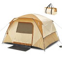 Litake テント ドームテント 4人用 二重層 設営簡単 超軽量 UVカット キャンプテント 耐水圧 1200mm コンパクト収納 防風避難 アウトド キャ...