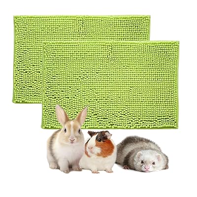 KEYIDEうさぎ用休足マット ラビットケージ用シーツ 足裏保護用 モルモット用 フェレット用 小動物用休憩マット 柔らかい ペット清潔用品 洗える 吸水性拔群 速乾性 60x40cm
