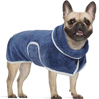 IECOii シャンプータオル 犬 犬用バスローブ 吸水タオル 犬 ボディシート 超吸収性 速乾 マイクロファイバー 調節可能 お風呂 水泳 雨の中を歩くこと 犬 猫 体拭き 猫用 小中型犬用