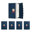 賞状ファイル a4 証書ファイル 三つ折り 証書ホルダー 5冊セット 証書入れ 賞状入れ 縦横兼用 箔押し バッジ付き 洋系 感謝状 卒業式 卒業証書 合格証書...