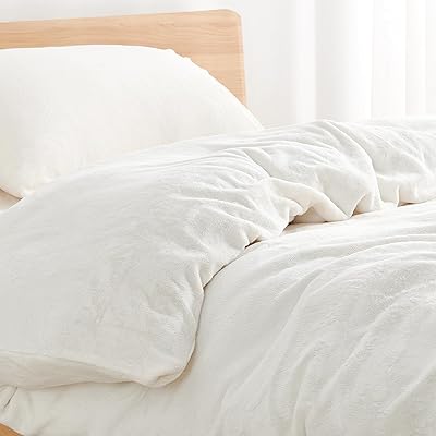 Atokazo あったか 掛け布団カバー マイクロファイバー 冬用 ふとんカバー 吸湿発熱 なめらか 寒さ対策 毛布タッチ 全開ファスナー付き 洗える (セミダブル・170X210cm, アイボリー)