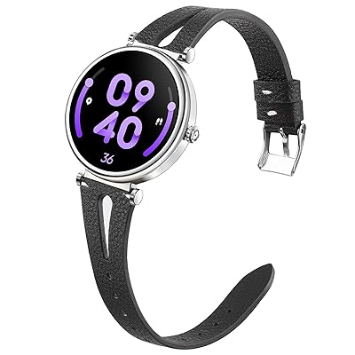 [Lamshaw] for FOSMET G1 バンド, 本革製レザーバンド交換 通気性 レトロ ウォッチベルト レディースベ..