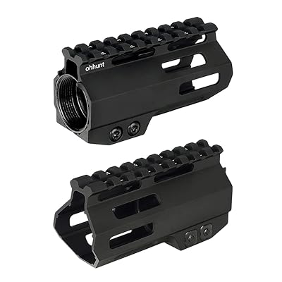 ohhunt M-LOKハンドガード フリーフロート スチールナット付き ピカティニーレール 4インチ 超軽量