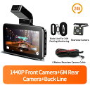 【送料無料】車のダッシュカム 1440P ダッシュカメラデュアルレンズ内蔵 DVR レコーダーダッシュカム G センサーループ録画駐車監視(2)