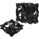 upHere 120mm PCケースファン 静音タイプ 1300rpm 3PINとペリフェラル4ピン 3本 黒い【PF120BK3-3】