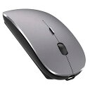 Bluetooth マウス ワイヤレスマウス Scheki 無線マウス 超薄型 静音 3DPIモード 高精度 持ち運び便利 USB充電式 USBレシーバーなし iPad/Mac/Windows/Surface/Microsoft Proに対応 (グレ