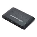 NFHK KVM USB2.0スイッチセレクターキーボードマウススキャナープリンター用の4つのデバイスを共有する4ポートPC