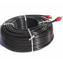 60m CAT6 屋外高耐久 LANケーブル 耐候性 2重被覆 屋外用 ランケーブル PoE対応 紫外線 防水 屋外LAN配線 屋外仕様 アウトドア 耐磨 ケーブルクリップ付属 腐食防止 十字セパレーター