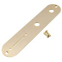 Musiclily Pro 32mm スチール製 テレキャスター用コントロールプレート ナローポットホールタイプTele TLエレキギター用、ゴールド