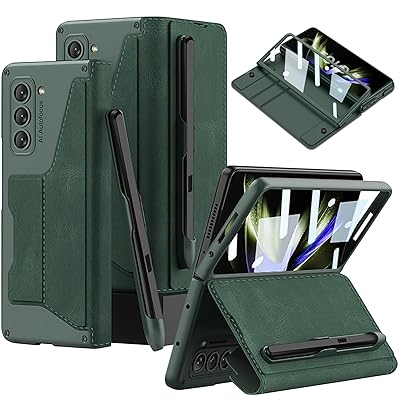 DEMCERT Galaxy Z Fold5ケース フォールド5カバー Fold5レザーcase 一体本革 ギャラクシーz Fold5ケー..