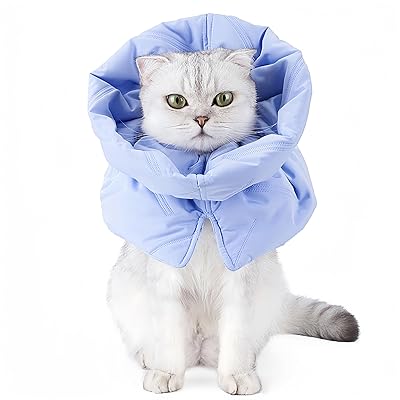 [VNGOLERRY]エリザベスカラー 猫 犬 猫用 小型犬 ソフト 軽量 快適 首ガード サイズ調整可能 柔らかい ..