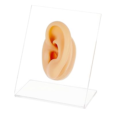 OLYCRAFT 1個 シリコン模型 耳模型 耳モデル シリコンモデル リアル耳模型 ダミー 耳鍼練習 絵画 ウィ..