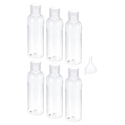 M METERXITY 6個入りのプラスチック製空き絞りボトル - シャンプー用クリアトラベルボトルコンテナ（15..