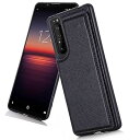 【Hbcnxny】ケース 手帳型 対応 Xperia 10 IV/SO-52C/SOG07/A202SO スマホケース 耐衝撃 カードケース カード収納 手帳 型 本革 手帳型ケース カバー オシャレ カード収納 背面(ブラック)ソニー エクスペリア