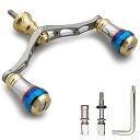 HEIGHTEN V1.0 95mm リール ハンドル 20mm ハンドルノブ 搭載 シマノ ダイワ 通用 スピニングリール用 Aurora Series (V1.0 - ゴールド&ガンダル)