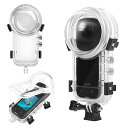 【YCJDP】Insta360 X4 公式サイトと同じ目に見えない防水ケース 水中撮影用 光学レンズ x4潜水ケース 防水深さ50M
