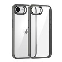 iPhone 16e ケース クリア 透明 アイフォン iPhone16e ケース カバー 2色 配色 薄型 可愛い レディース 背面ケース ハードケース,グレ...