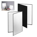 Meking レフ板 反射板 3-in-1 ライティング道具 商品撮影用 29.7x42cm A3サイズ 1枚で3色対応-銀/白/黒 補光/吸光/輪郭強調 縦式 折り畳み コンパクト 2枚セット